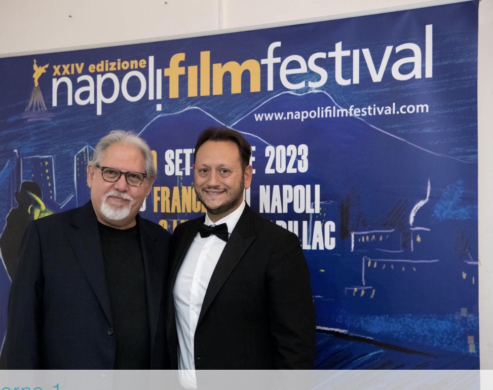 Vincenzo Sorrentino with Gianfranco Gallo at the 24th Napoli Film Festival
